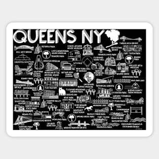 Queens NY Map Sticker